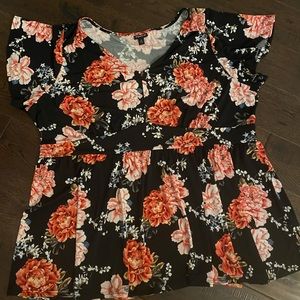 Torrid Floral Blouse Size 3